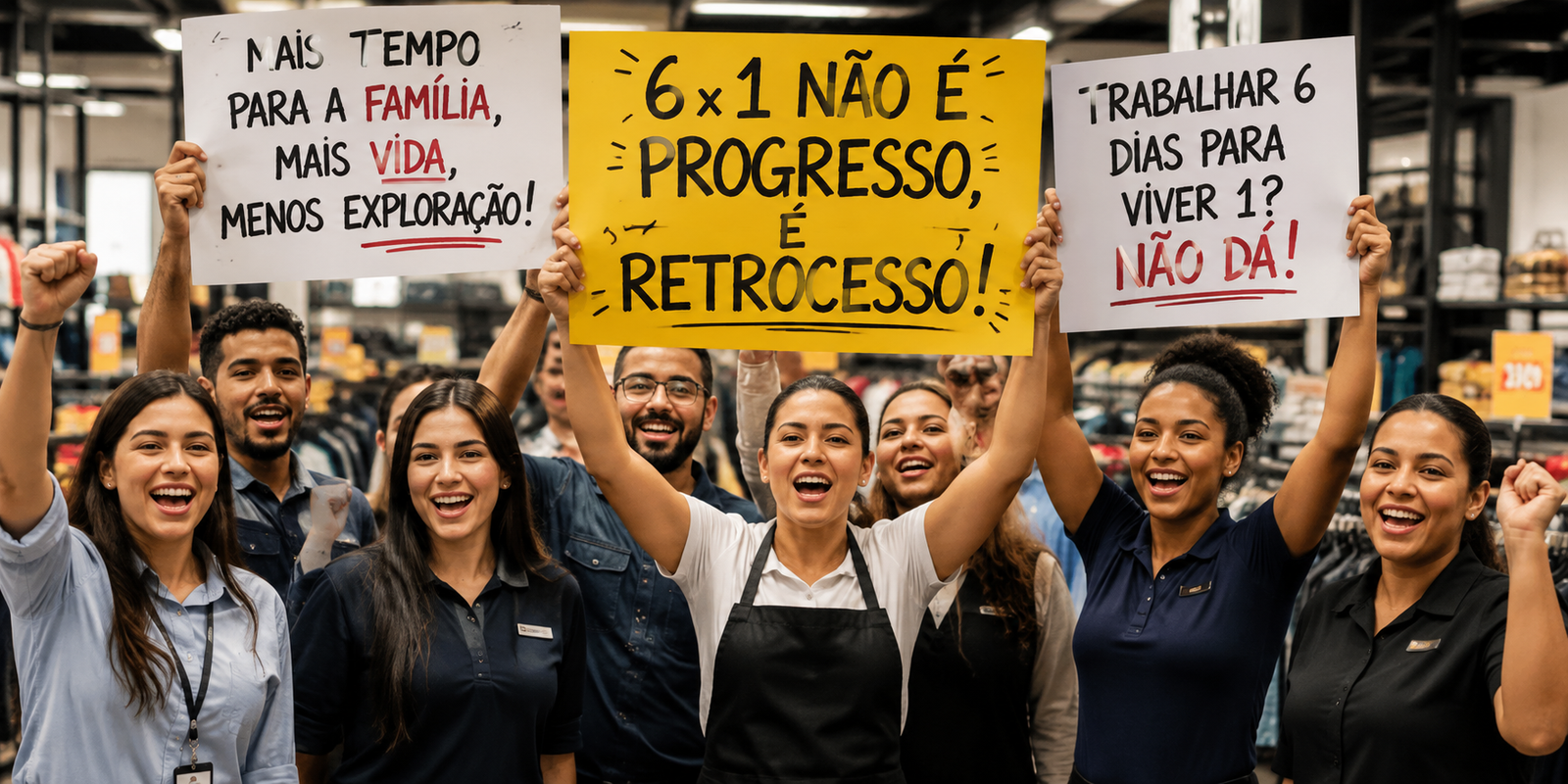 TRABALHO E DIGNIDADE | Fim da escala 6x1 aguarda votação no Senado e comércio está entre os setores mais afetados