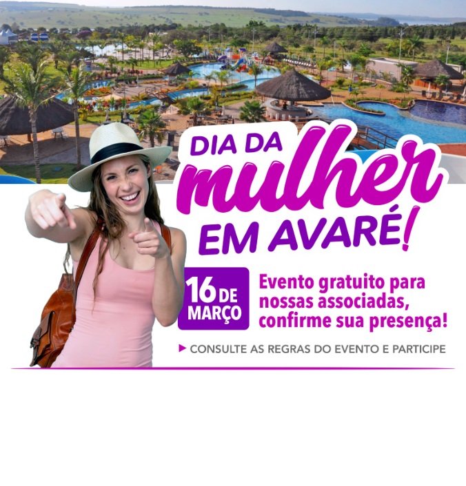 DIA DA MULHER EM AVARÉ! Faça sua inscrição e curta, gratuitamente, um dia incrível de lazer e diversão no Eco Blue Acqua Park.