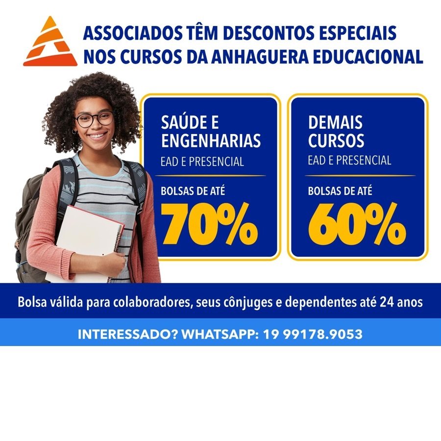 DESCONTOS ESPECIAIS | CURSOS NA FACULDADE ANHANGUERA